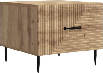 vidaXL Mesa De Caf&eacute; Roble Artisan 49 X 50 X 40 Cm Madera De Ingenier&iacute;a Vidaxl