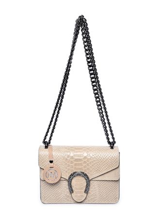 Roberta M Beige Rundleer Tas