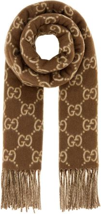 Gucci Embroidered Cashmere Reversible Scarf