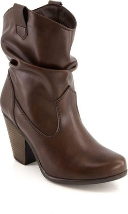 Andrea Womens Slouchy Boots In Brown