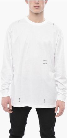 SETCHU Crew Neck T-Shirt ORIGAMI Long Sleeve with Printed Logo size Xl