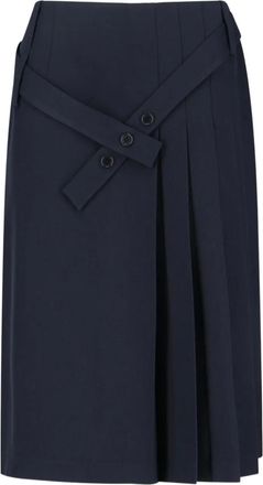 Sibel Saral Midi-plooirok - Blauw