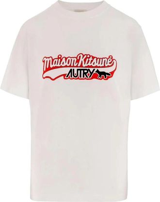 Autry Varsity T-Shirt - Dames - T-shirts - Wit - S - Katoen - Tops
