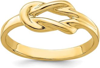 Diamond2Deal 14k Yellow Gold Polished Freeform Love Knot Ring