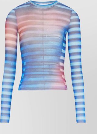 Jean Paul Gaultier mesh printed long-sleeve t-shirt