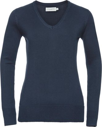 Russell Athletic Russell Collectie Dames/Dames V-hals gebreide trui (Franse marine)
