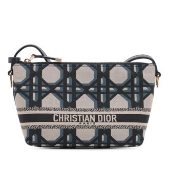 Dior Pre-owned Dior DiorTravel Technical Fabric Macrocannage Nomad Pouch LS0LKLZ3S5JJNO0E