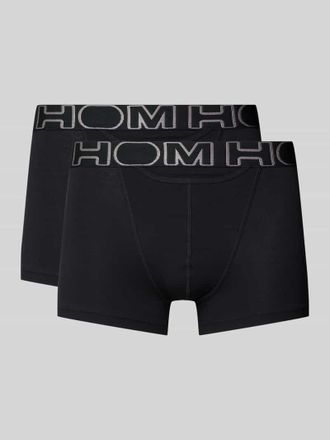 HOM Boxershorts mit elastischem Label-Bund im 2er-Pack in Black, Größe XXL