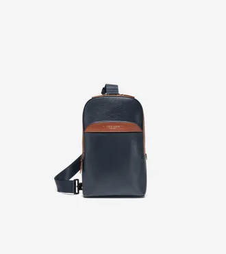 Cole Haan Mens Damon Sling Bag - Blue