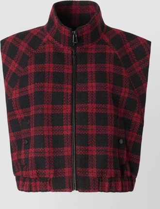 Pinko checked sleeveless vest