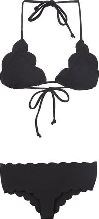 Marysia Swim scalloped trim bikini set - Nero