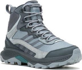 Merrell Speed Strike 2 Leather Thermo Mid Waterproof Hiking Boot in Monument at Nordstrom Rack, Size 6