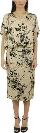 Semicouture Bloemen Etienne Jurk - Dames - Casual kleedjes - Veelkleurig - S - Kleedjes