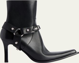 Balenciaga City Harness Leather Booties