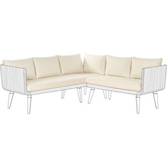 Beliani Set di copricuscini per divano da esterno beige chiaro Alcamo