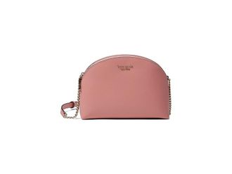 Kate Spade New York Spencer Double Zip Dome Crossbody Womens Handbags Serene Pink, Leather