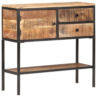 vidaXL Aparador De Madera De Mango Rugosa 85x30x80 Cm Vidaxl