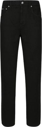Dolce & Gabbana Zwarte Low-Rise Boyfriend Jeans - Dames - Regular Fit Jeans - Zwart - XS - Katoen - Jeans