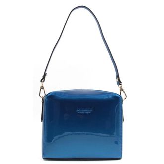 Pourchet Tassen, Dames, Blauw, ONE Size, Leer, Cassetta Schoudertas