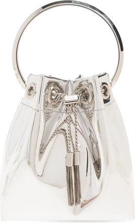 Jimmy Choo London Bon Bon Bucket Schoudertas - Dames - Schoudertassen - Grijs - ONE Size - Leer - Tassen