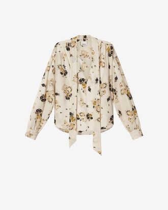 Isabel Marant Blouse Fedry En Soie - Femme - &Eacute;cru - Taille 34 - Isabel Marant