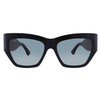 Cartier C Decor Green Multi Treatment Cat Eye Ladies Sunglasses CT0435S 003 55