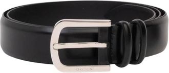 Orciani Cintura classica Calf - Heren - Riemen - Zwart - 110 CM - Leer - Accessoires