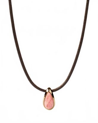PD Paola Luna Cord Necklace In Rhodochrosite