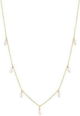 Set & Stones Meri Pearl Necklace in Gold at Nordstrom, Size 16