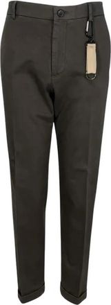 Manuel Ritz Chinos in Cotone Twill a Fondo Piatto - - Trousers - Uomo - Nero - L