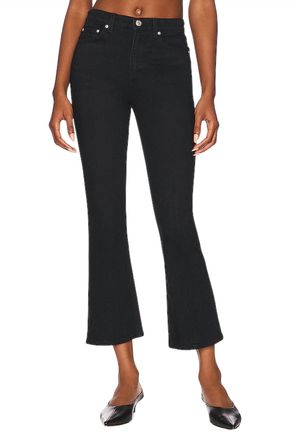 GRLFRND Erin High Rise Flare Jeans In Black
