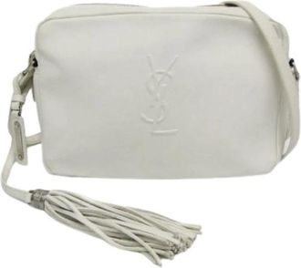Saint Laurent Pre-owned Lou Shoulder Bag - Dames - Vintage Schoudertas - Wit - ONE Size - Leer - Vintage