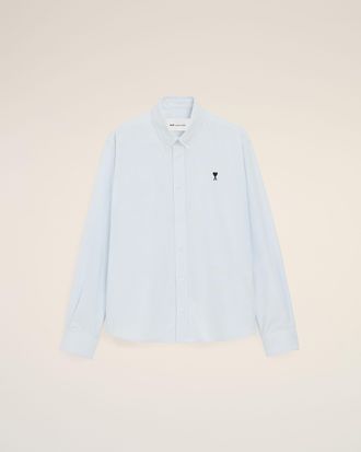 Ami Blue Cotton Ami De Coeur Oxford Shirt Blue - 36 - for Men