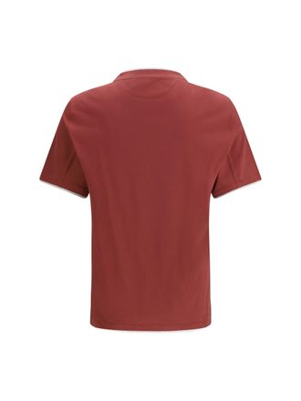 Brunello Cucinelli Mens Cotton T-Shirt Corallo+perla T-Shirts And Polos