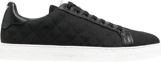 Emporio Armani All-Over Iconic Eagle Print Nylon Sneakers, Brand Size 7 ( US Size 8 )