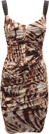 Guess Stijlvolle Marciano Jurk met Ritsdetail - Dames - Korte kleedjes - Bruin - S - Kleedjes
