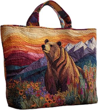 Generic Vintage Quilted Tote Bag for Women Large Cotton Puffer Shoulder Bag Ideal Valentines or Mothers Day Gift for Her Lightweight Floral Handbag for Spring