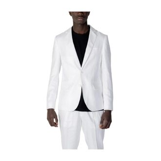 Antony Morato White Linen Slim Fit Blazer