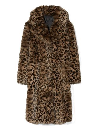 Nili Lotan leopard-print fur coat - Brown