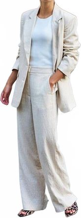 Esqualo Daisy Linen Mix Pant In Natural