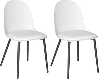 Woltu Woltu Set Di 2 Sedie Per Sala Da Pranzo. Sedie Da Cucina In Similpelle. Sedie Da Pranzo Con Schienale Ergonomico Per Soggiorno Ufficio. Sedile Imbotti