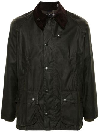 Barbour Bedale Jacket In Green Waxed Cotton
