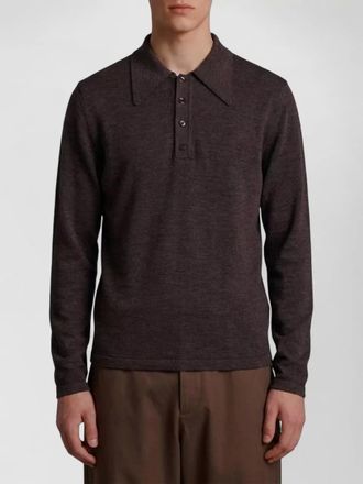 Christophe Lemaire wool fine-knit long-sleeve polo shirt