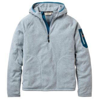Passenger Forestscape Recycled Grid Fleece Hoodie Fleecepullover f&uuml;r Herren | grau
