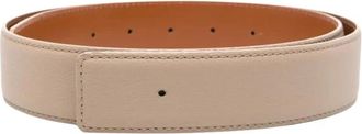 Santoni Leren Riem - Dames - Riemen - Beige - 90 CM - Leer - Accessoires