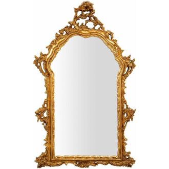Biscottini International Specchio da parete barocco 120x74x8 cm Originale specchio vintage da parete con cornice lavorata Made in Italy