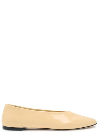 Toteme Slip Patent Leather Ballet Flats - Yellow - 41 (IT41/ UK8)