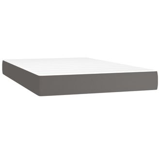 vidaXL Vidaxl - Colch&oacute;n De Muelles Ensacados Cuero Sint&eacute;tico Gris 120x200x20 Cm