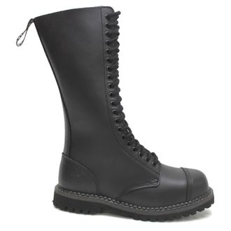 Grinders King CS Derby Leather Unisex Mid Calf Boots - Black - Size:UK 5