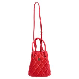 Balenciaga Balenciaga Touch Puffy Bucket Bag in Rode Lamsleer